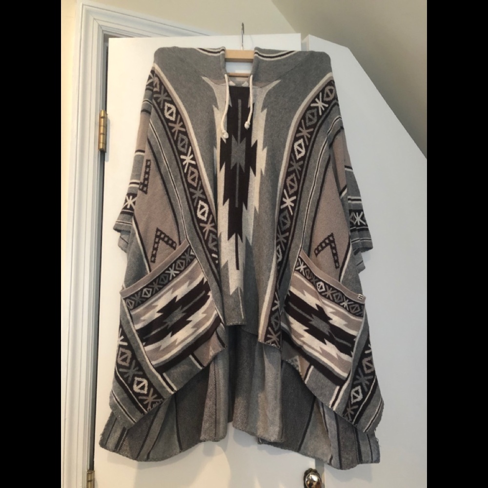 Boho throw over cardigan